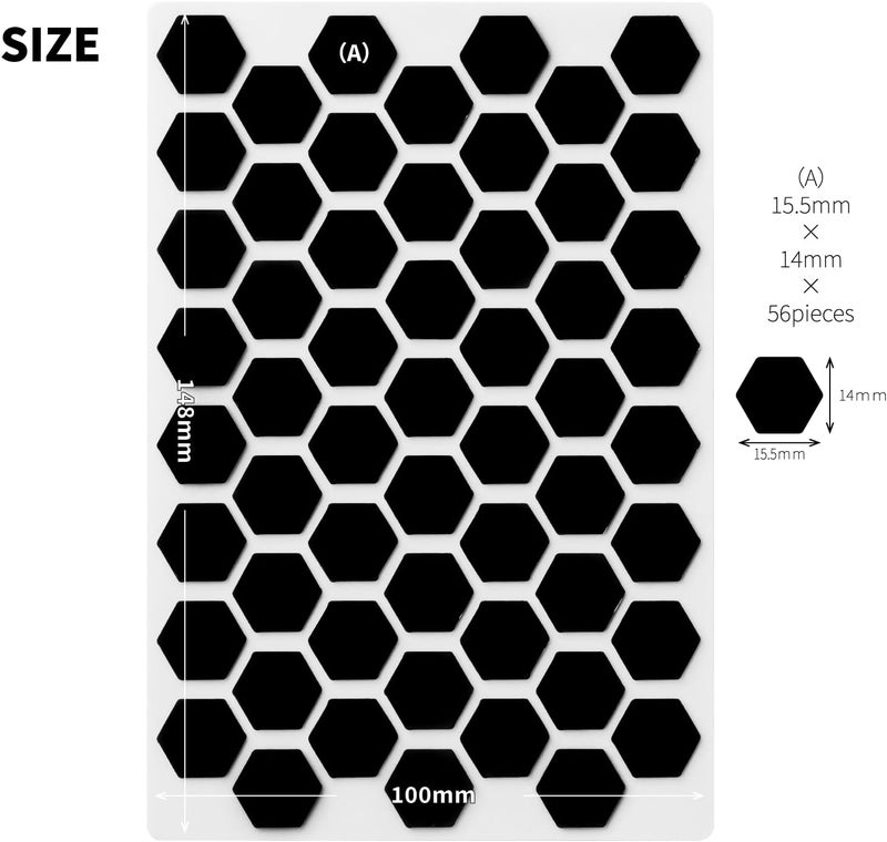 Griplus Non Slip Grip Stickers Hexagon (White, 100×148mm(3.9×5.8")) - Reusable Adhesive Pad for Desk, Phone, Mouse, Office, Multi-Purpose - Image 3
